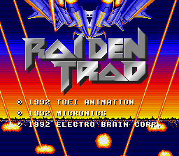 Raiden Trad (USA) Title Screen